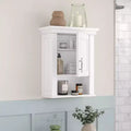 Armoire de toilette murale blanche à porte simple