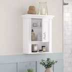 Armoire de toilette murale blanche à porte simple