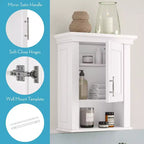 Armoire de toilette murale blanche à porte simple