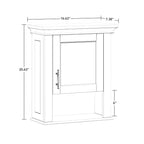 Armoire de toilette murale blanche à porte simple