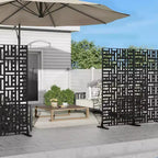 Jardinière en métal noir avec treillis et écran d'intimité pour café, patio, jardin et balcons