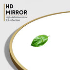 Miroir suspendu doré en alliage d'aluminium à bords fins, en forme d'arche, installation double face