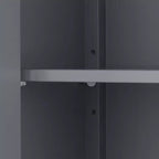Meuble de rangement de salle de bain en bois avec tiroir, Gris