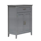 Meuble de rangement de salle de bain en bois avec tiroir, Gris