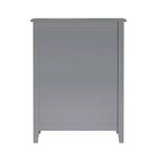 Meuble de rangement de salle de bain en bois avec tiroir, Gris