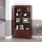 Étagère en bois à 5 niveaux, armoire de rangement, bureau, salle d'étude, cuisine