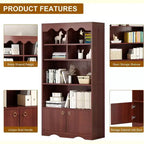 Étagère en bois à 5 niveaux, armoire de rangement, bureau, salle d'étude, cuisine