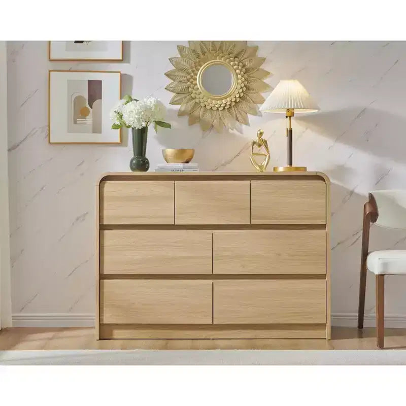Commode verticale moderne à 6 tiroirs – Armoire de rangement en bois, commode pour chambre et salon