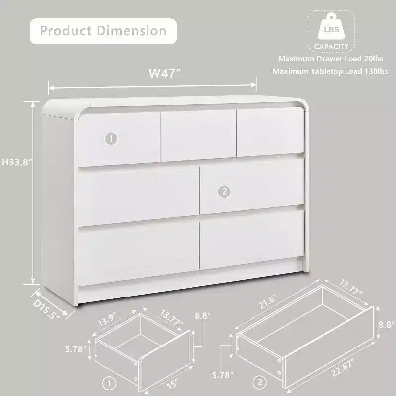 Commode verticale moderne à 6 tiroirs – Armoire de rangement en bois, commode pour chambre et salon