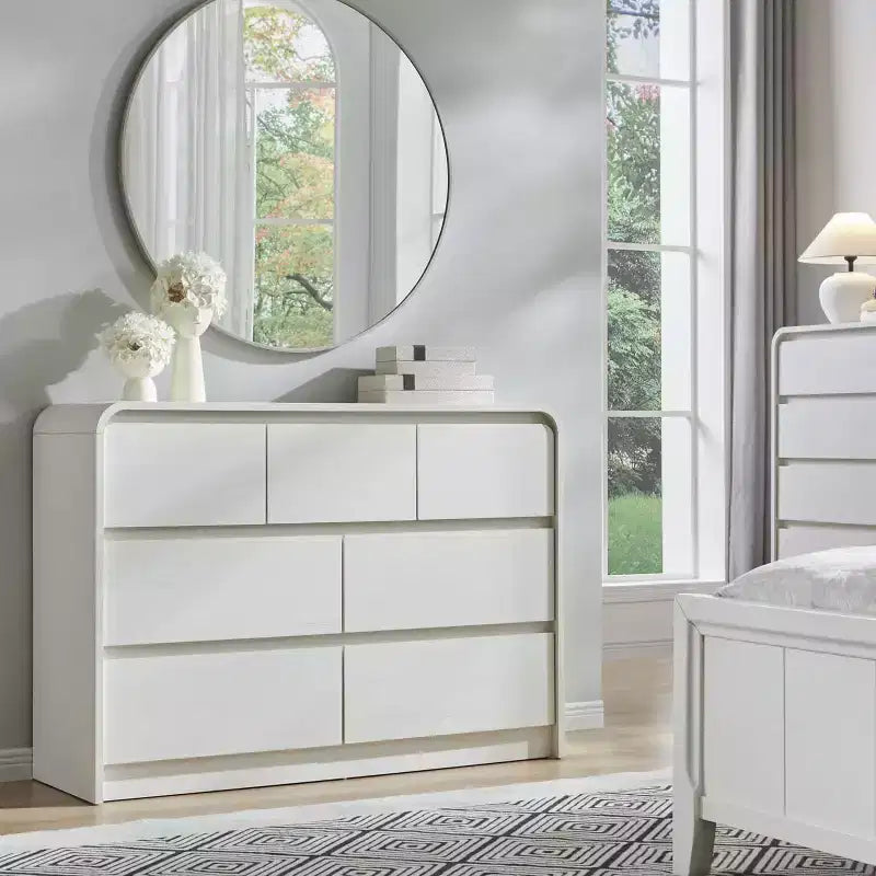 Commode verticale moderne à 6 tiroirs – Armoire de rangement en bois, commode pour chambre et salon