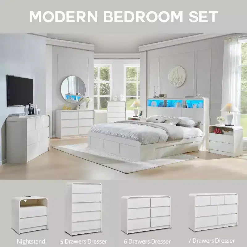 Commode verticale moderne à 6 tiroirs – Armoire de rangement en bois, commode pour chambre et salon