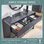 Commode verticale moderne à 6 tiroirs – Armoire de rangement en bois, commode pour chambre et salon