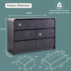 Commode verticale moderne à 6 tiroirs – Armoire de rangement en bois, commode pour chambre et salon