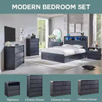 Commode verticale moderne à 6 tiroirs – Armoire de rangement en bois, commode pour chambre et salon