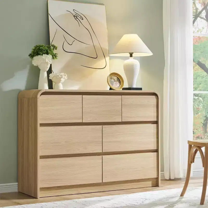 Commode verticale moderne à 6 tiroirs – Armoire de rangement en bois, commode pour chambre et salon