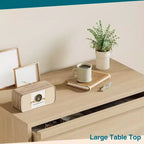 Commode pour chambre à coucher, avec grands tiroirs de rangement, organisateur moderne pour salon, chambre d'enfant, entrée
