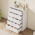 Commode pour chambre à coucher, avec grands tiroirs de rangement, organisateur moderne pour salon, chambre d'enfant, entrée