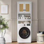 Meuble de rangement au-dessus des toilettes, Organisateur de salle de bain au-dessus des toilettes avec étagères réglables, Étagère WC autoportante peu encombrante pour salle de bain