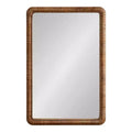 Miroir mural rectangulaire en rotin avec perles - Style bohème