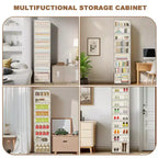 Meuble à chaussures pliable à 9 niveaux, armoire de rangement à chaussures pliable avec couvercles et porte transparente magnétique, boîtes de rangement pour chaussures pour couloir