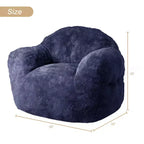 Grand pouf extra large pour chambre à coucher et salon, bleu