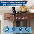 Console de canapé extra longue avec prise de courant, ports USB et Type-C, table d'entrée étroite et fine pour couloir, derrière le canapé ou le salon