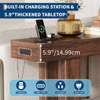 Console de canapé extra longue avec prise de courant, ports USB et Type-C, table d'entrée étroite et fine pour couloir, derrière le canapé ou le salon