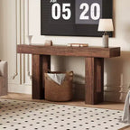 Console de canapé extra longue avec prise de courant, ports USB et Type-C, table d'entrée étroite et fine pour couloir, derrière le canapé ou le salon