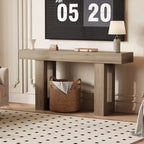 Console de canapé extra longue avec prise de courant, ports USB et Type-C, table d'entrée étroite et fine pour couloir, derrière le canapé ou le salon