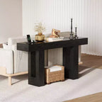 Console de canapé extra longue avec prise de courant, ports USB et Type-C, table d'entrée étroite et fine pour couloir, derrière le canapé ou le salon