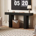 Console de canapé extra longue avec prise de courant, ports USB et Type-C, table d'entrée étroite et fine pour couloir, derrière le canapé ou le salon