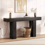 Console de canapé extra longue avec prise de courant, ports USB et Type-C, table d'entrée étroite et fine pour couloir, derrière le canapé ou le salon
