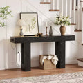 63 Inch Extra Long Sofa Console Table with Power Outlet, USB & Type-C Ports, Slim Narrow Entryway Table for Hallway, Behind Couch or Living Room