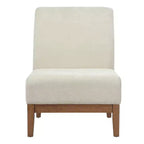 Fauteuil d'appoint rembourré en Hévéa Moderne avec dossier incurvé