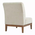 Fauteuil d'appoint rembourré en Hévéa Moderne avec dossier incurvé