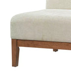 Fauteuil d'appoint rembourré en Hévéa Moderne avec dossier incurvé