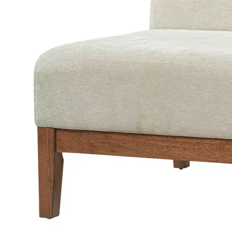 Fauteuil d'appoint rembourré en Hévéa Moderne avec dossier incurvé
