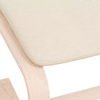 Repose-pieds ottoman pouf tabouret de salon en tissu - Crème