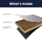 Table de salle à manger haute avec plateau HPL, faux béton gris, piètement en fer