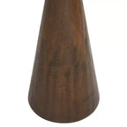 Table d'appoint ronde en bois, finition noyer, style moderne rustique