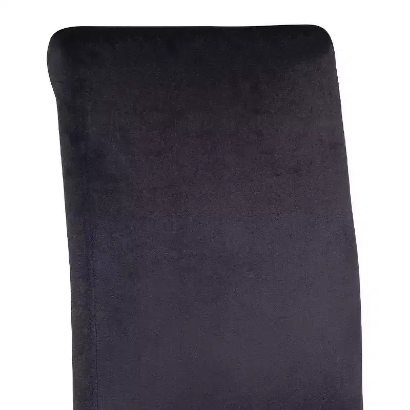 Chaise de salle à manger moderne Tissu noir Acier inoxydable