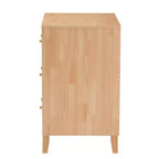 Commode 3 tiroirs "nid d'abeille" sculpté, Naturel
