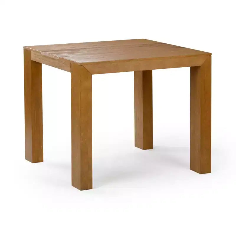 Table en bois massif à hauteur de comptoir, table à manger carrée moderne, 4 places