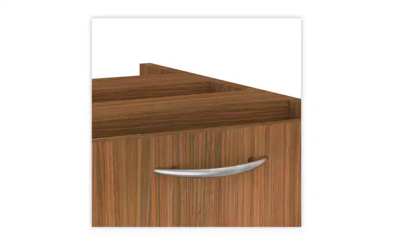 Classeur suspendu à caisson, 2 tiroirs (boîte/classeur), format légal/lettre, Noyer moderne