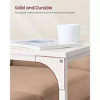 Table d'appoint en C pour canapé ou petit plateau TV pour salon ou chambre