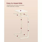 Table d'appoint en C pour canapé ou petit plateau TV pour salon ou chambre