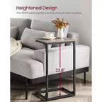 Table d'appoint en C pour canapé ou petit plateau TV pour salon ou chambre