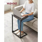 Table d'appoint en C pour canapé ou petit plateau TV pour salon ou chambre