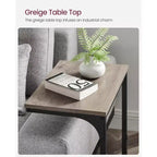 Table d'appoint en C pour canapé ou petit plateau TV pour salon ou chambre