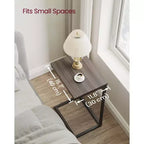 Table d'appoint en C pour canapé ou petit plateau TV pour salon ou chambre
